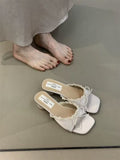 Damen elegante Sling-Sandalen mit modischem Rüschendetail R&B