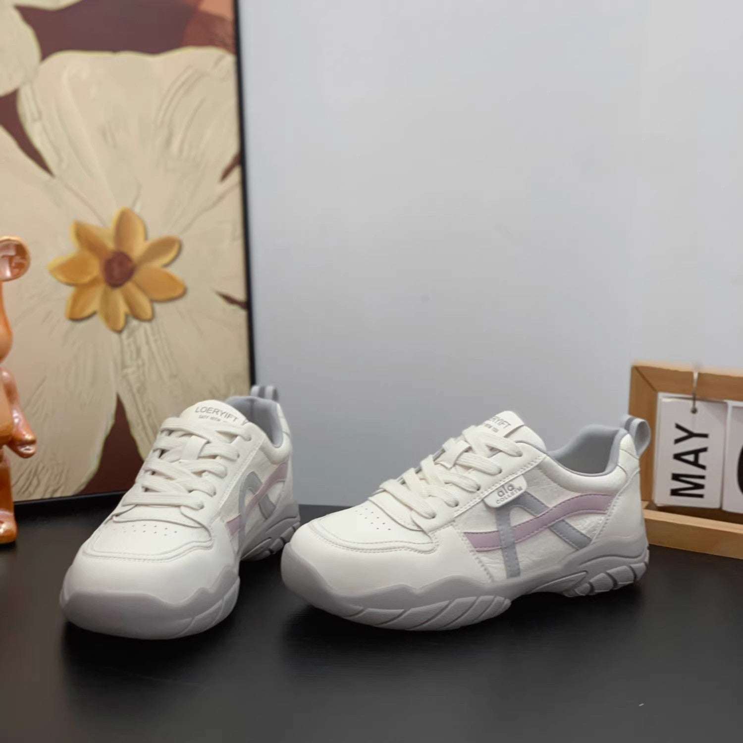 Damen Sportliche Sneakers mit atmungsaktiver Mesh-Oberfläche und rutschfester Sohle R&B