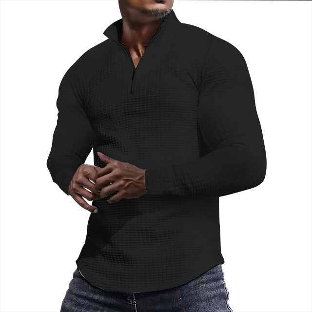 Herren Sportliches Langarmshirt mit strukturierter Oberfläche R&B