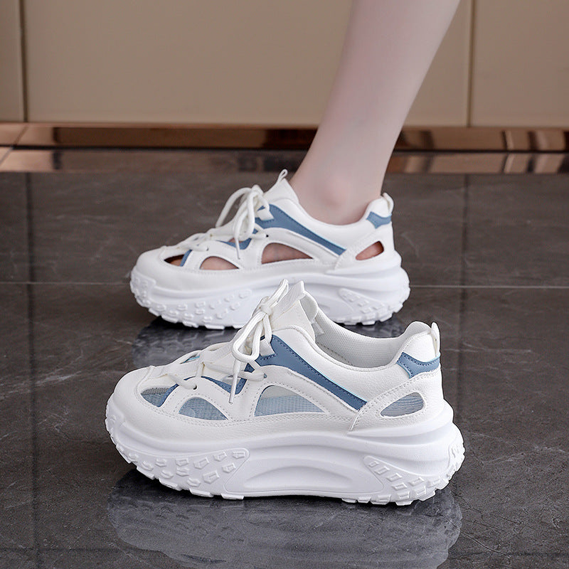 Damen Sneakers mit sportlichem Design und atmungsaktiven Mesh-Einsätzen R&B