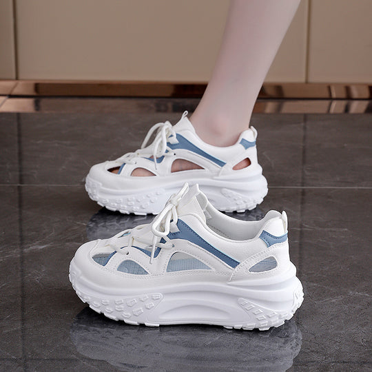 Damen Sneakers mit sportlichem Design und atmungsaktiven Mesh-Einsätzen R&B