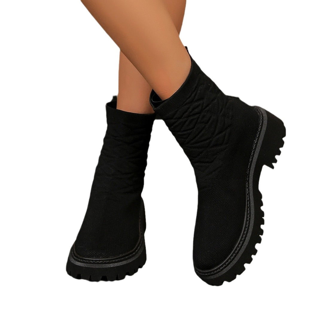 Damen Modische Stiefeletten mit strukturiertem Obermaterial und rutschfester Sohle R&B
