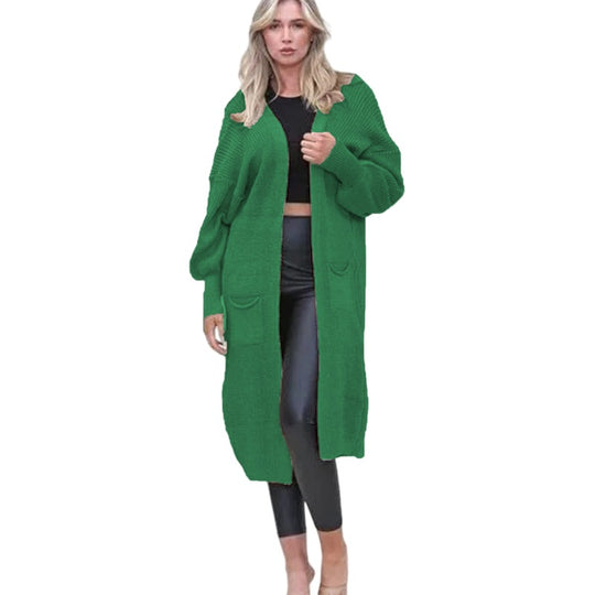 Damen Langarm-Strickcardigan mit edlem Strukturdesign und praktischen Taschen R&B