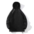 Herren Fleece Hoodie mit Reißverschluss und hohem Kragen