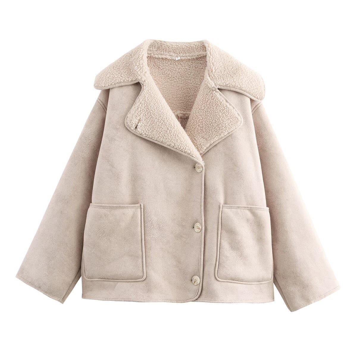 Damen Übergangsjacke mit kuscheligem Teddyfutter und praktischen Taschen R&B