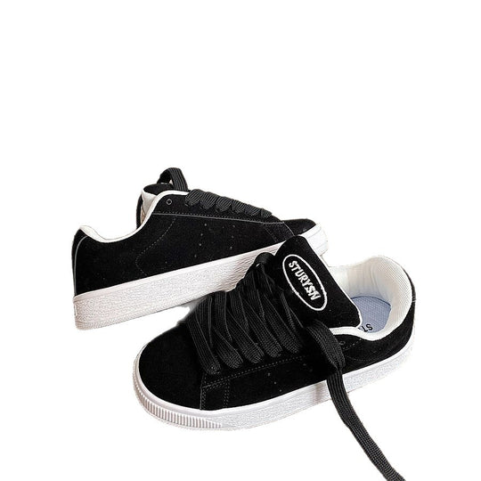 Damen Sportliche Sneakers mit weicher Veloursoberfläche und strapazierfähiger Gummisohle R&B