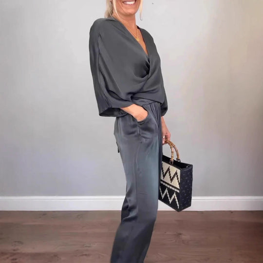 Damen elegantes und schickes Zweiteiler-Set R&B