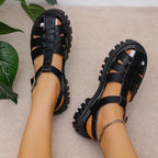 Damen Freizeit-Sandalen mit strukturiertem Obermaterial und rutschfester Sohle R&B