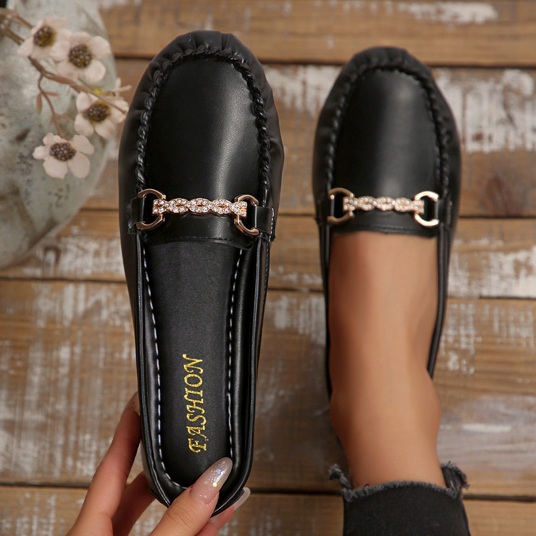 Damen Mokassins mit dekorativem Schmuckdetail R&B