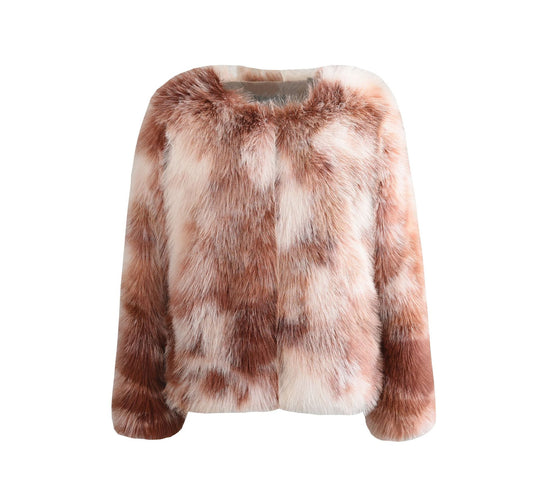 Damen Luxus Kunstpelz Jacke mit eleganten Details R&B