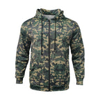 Herren Camouflage-Fleecejacke mit praktischen Taschen und verstellbarem Kordelzug R&B