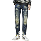 Herren Zerrissene Slim Fit Jeans im lässigen Stil R&B