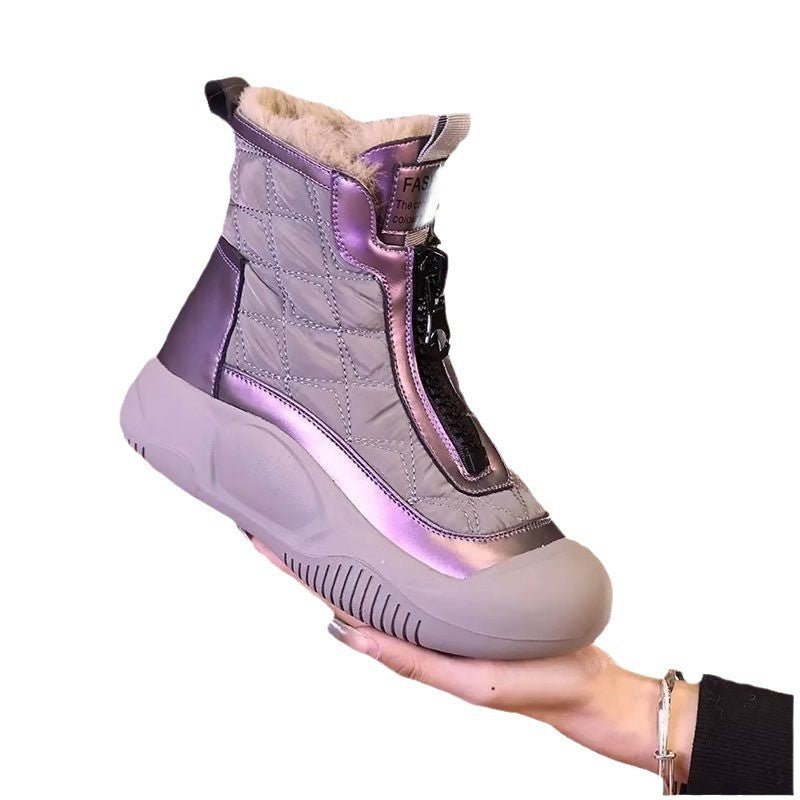 Damen warme Winterboots mit praktischer Reißverschlussöffnung und kuscheligem Innenfutter R&B