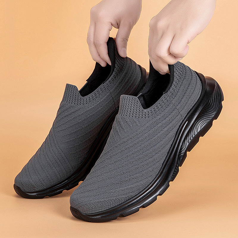 Damen nan elastische Strick-Slipper mit dämpfender Laufsohle R&B