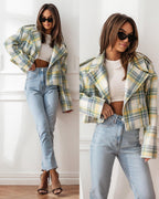 Damen Elegante Kurzjacke mit lässigem Schnitt und praktischen Taschen R&B