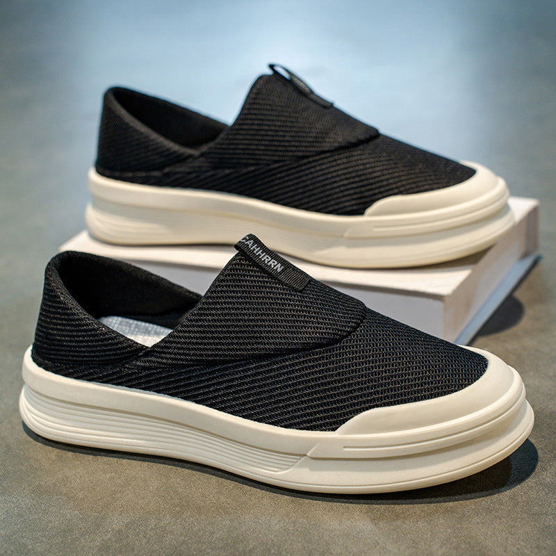 Damen atmungsaktive Slip-On Sneakers aus flexiblem Mesh-Material R&B