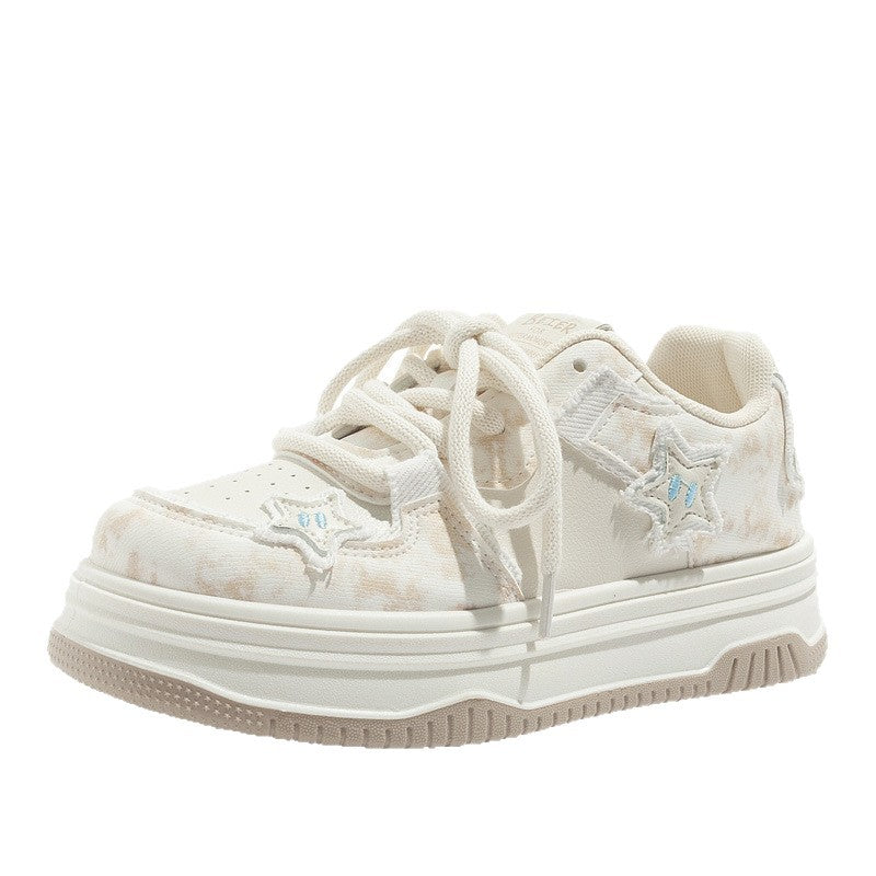 Damen Sportliche Sneakers mit Sternen-Details und bequemer Dämpfung