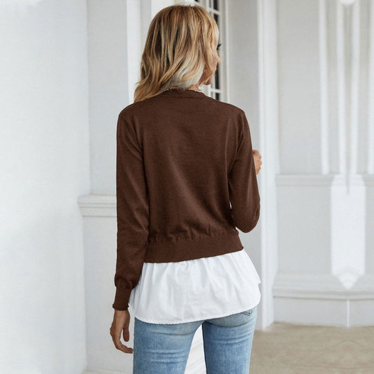 Damen Fashion Pullover mit innovativem Lagen-Look R&B