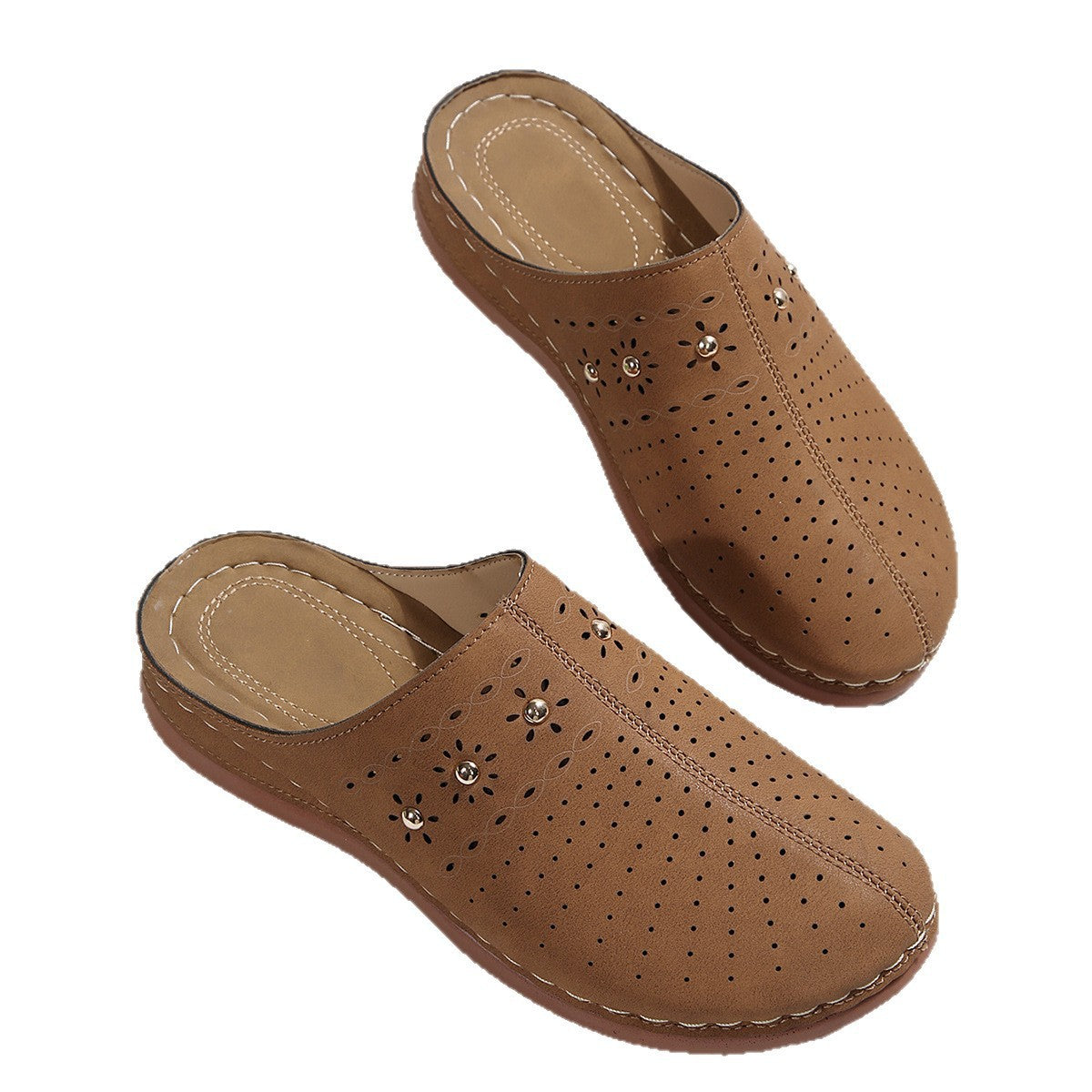 Damen Clogs mit floralem Muster und dekorativen Akzenten R&B