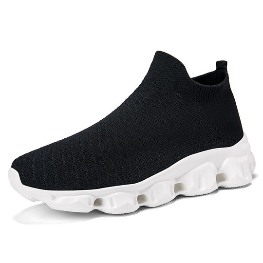 Damen Freizeit-Sneaker mit elastischem Strickoberteil und rutschfester Sohle R&B