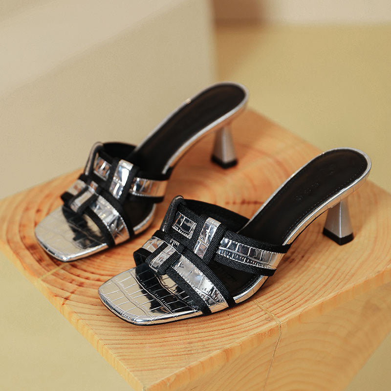 Damen Glamouröse Plateau-Sandalen mit elegantem Riemendesign