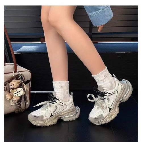 Damen Sportliche Sneakers mit dämpfendem Sohlenprofil und atmungsaktiver Mesh-Oberfläche R&B