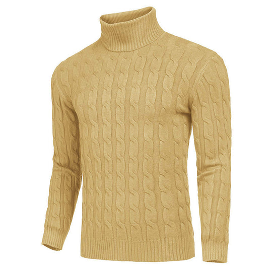 Herren modischer Rollkragenpullover mit strukturierter Strickoptik R&B