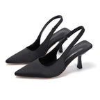 Damen Slingback-Pumps mit spitzem Zehenbereich und elegantem Absatz R&B
