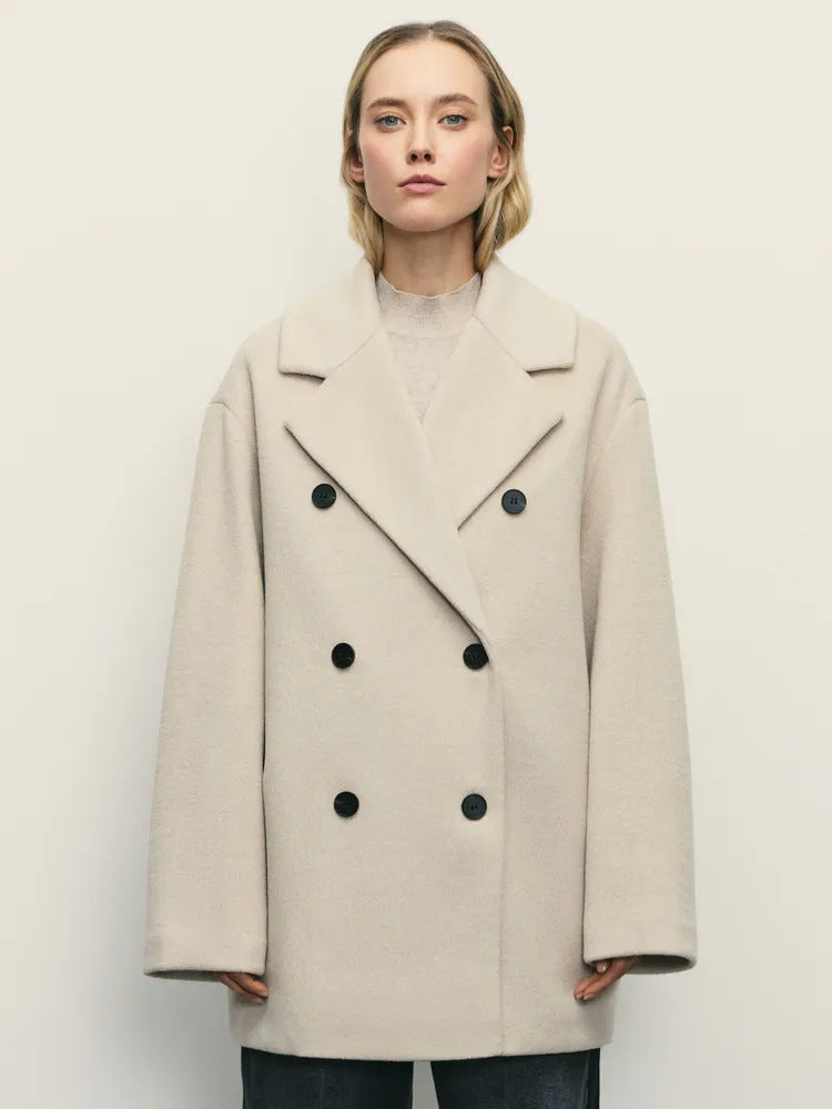 Damen Elegante Doppeltüra-Manteljacke R&B