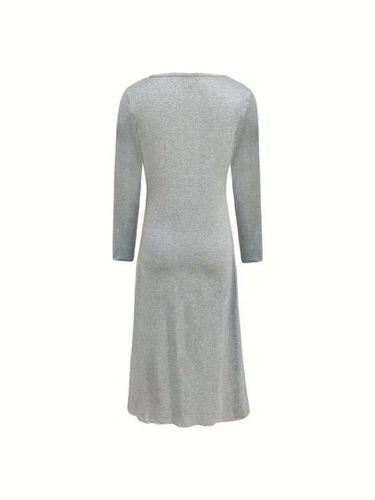 Damen Maxikleid mit floralem Design und elegantem Taillengürtel R&B
