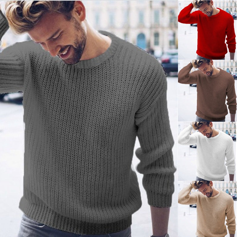 Herren Grobstrickpullover mit modernem Rippenmuster und lässigem Schnitt R&B