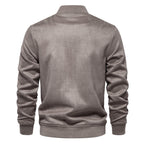 Herren leichter Kunstleder-Jacke mit praktischen Taschen