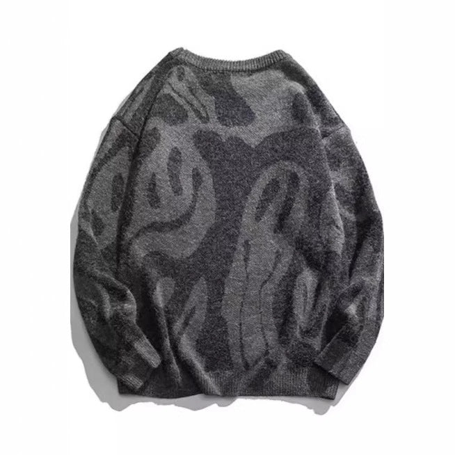 Damen Lässiger Pullover mit modernem Print und lockerer Passform R&B