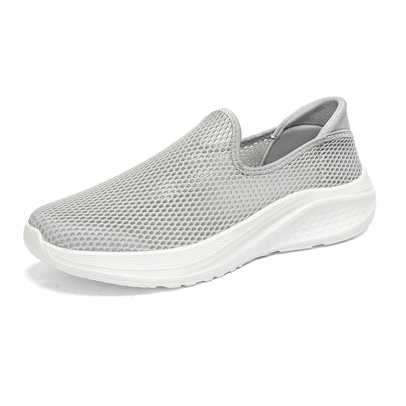 Herren nan atmungsaktiver Netz-Sportschuh mit Schlupfform und stoßdämpfender Laufsohle R&B