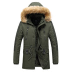 Herren Winterparka mit abnehmbarem Kunstfellkragen R&B