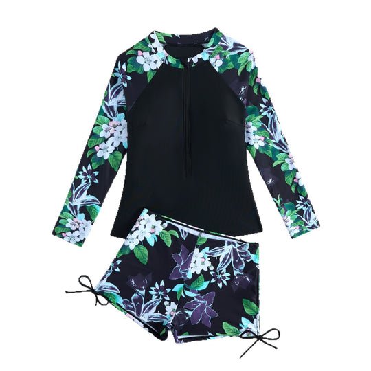 Damen Sportlicher Langarm-Surfuanzug R&B