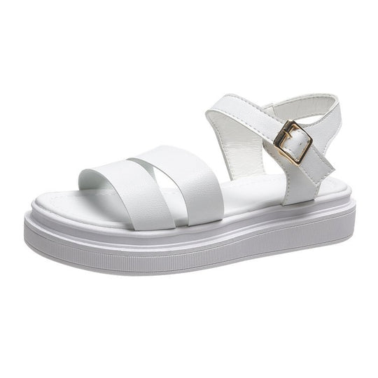 Damen Plateau-Sandalen mit verstellbarem Riemen und komfortabler Sohle R&B