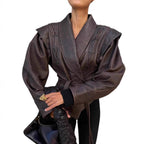 Damen blazer mit dekorativen Schnürungen R&B