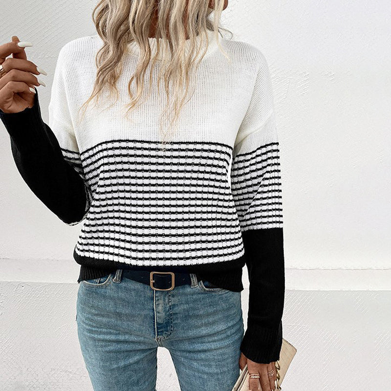 R&B | Gestreifter Strickpullover Für Bequeme Outfits
