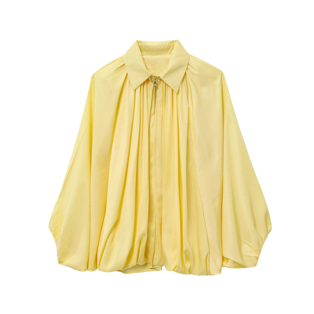 Damen elegante Bluse mit Plisseedetails R&B