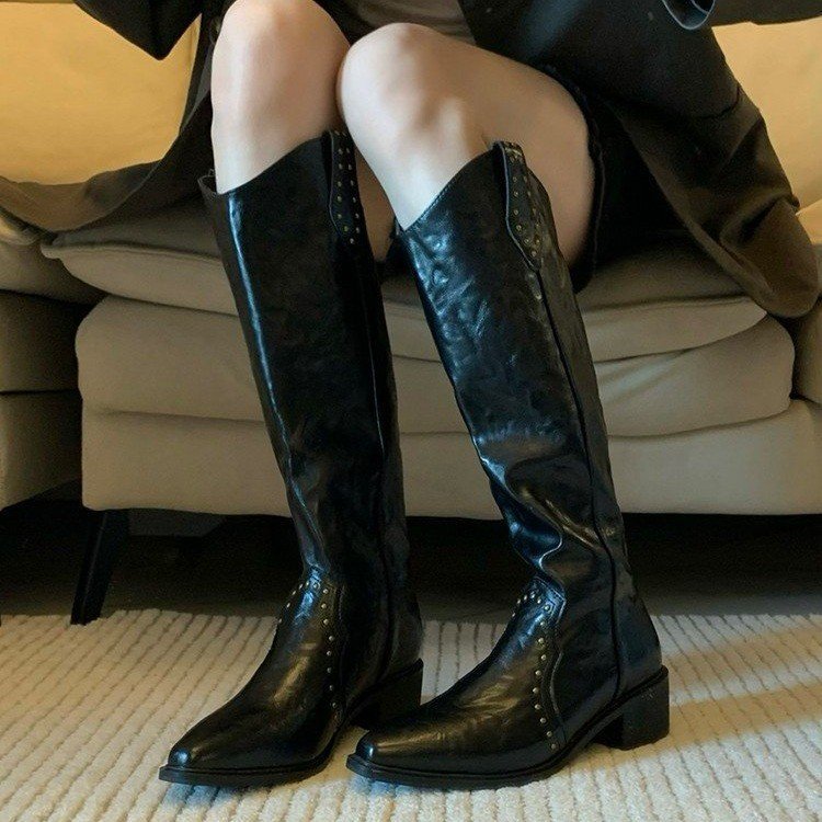 Damen Cowboy-Stiefel mit dekorativen Nieten R&B