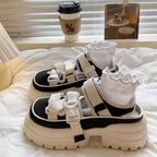 Damen Komfortable Chunky Sandalen mit verstellbaren Riemen und dämpfender Sohle