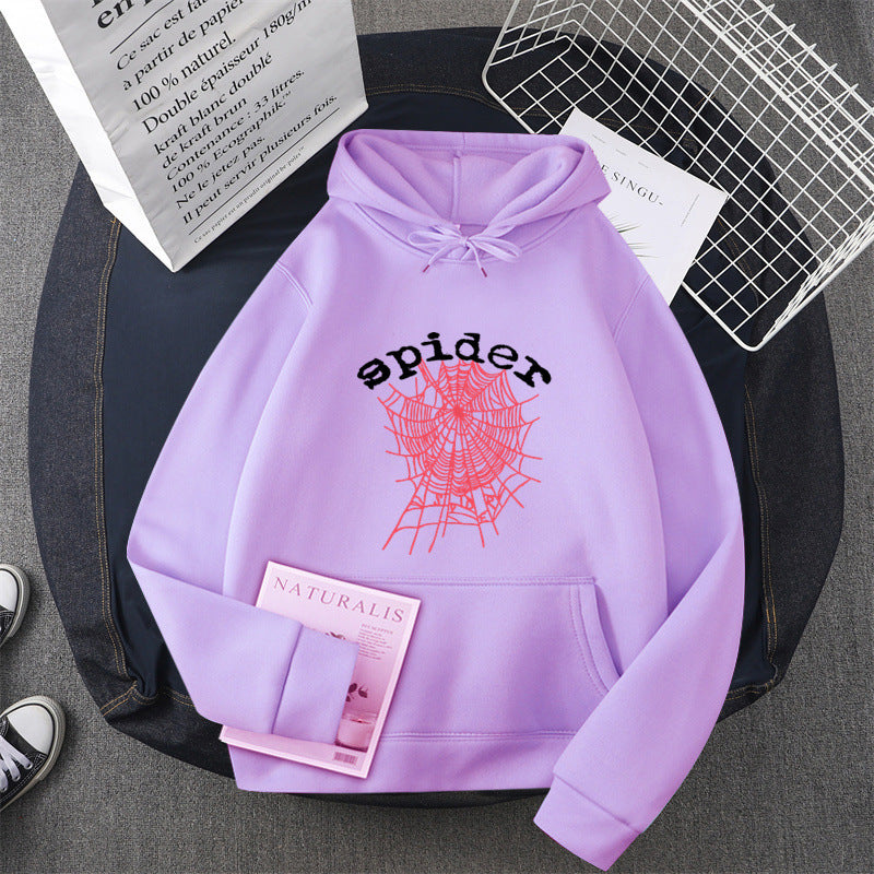 Damen Kapuzensweater mit kreativem Spinnenmotiv R&B