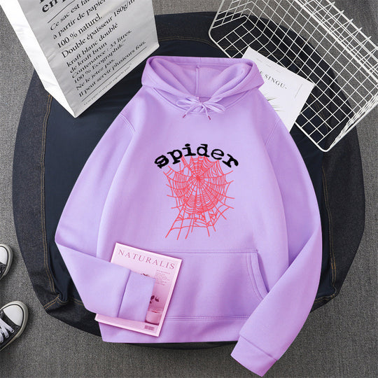 Damen Kapuzensweater mit kreativem Spinnenmotiv R&B