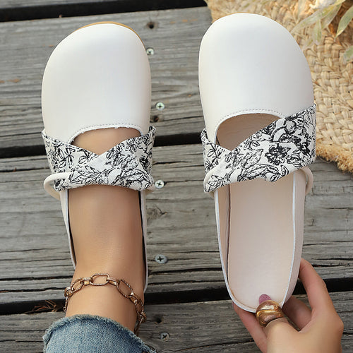 Damen Elegante und bequeme Ballerinas mit dekorativem Knoten und Perlendetail R&B