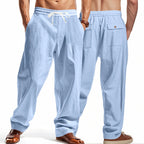 Herren bequeme Freizeithose mit elastischem Bund und seitlichen Taschen R&B