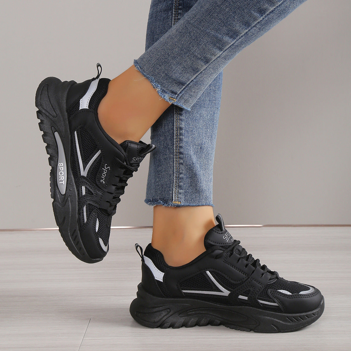 Damen Sportliche Sneakers mit flexibler Laufsohle und atmungsaktivem Obermaterial R&B