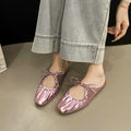 Damen elegante Mules mit raffiniertem Schleifendetail und atmungsaktiver Decksohle R&B