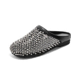 Damen modische Pantoletten mit eleganter Strassverzierung und bequemer Sohle R&B