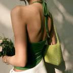 Damen Haltertop mit Schlaufen-Design und figurformender Passform R&B